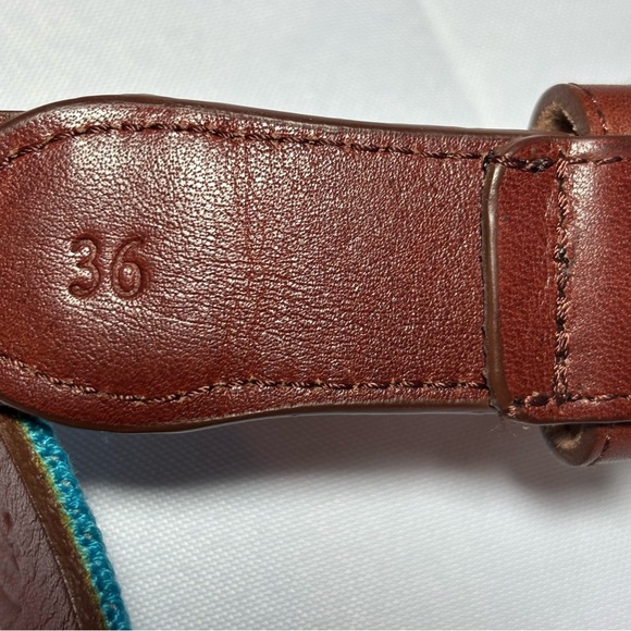 Tucker Blair Needlepoint Smiley Face Belt 36 - Picture 7 of 9